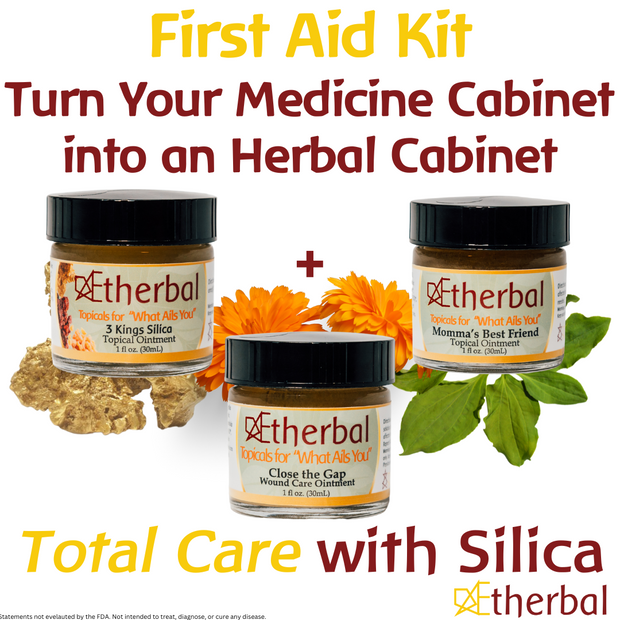 AEtherbal Home Herbal First Aid Kit 1oz jars - 3 pack