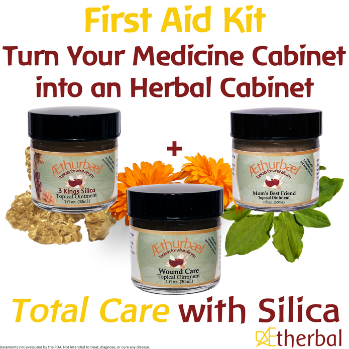 AEtherbal Home Herbal First Aid Kit 1oz jars - 3 pack