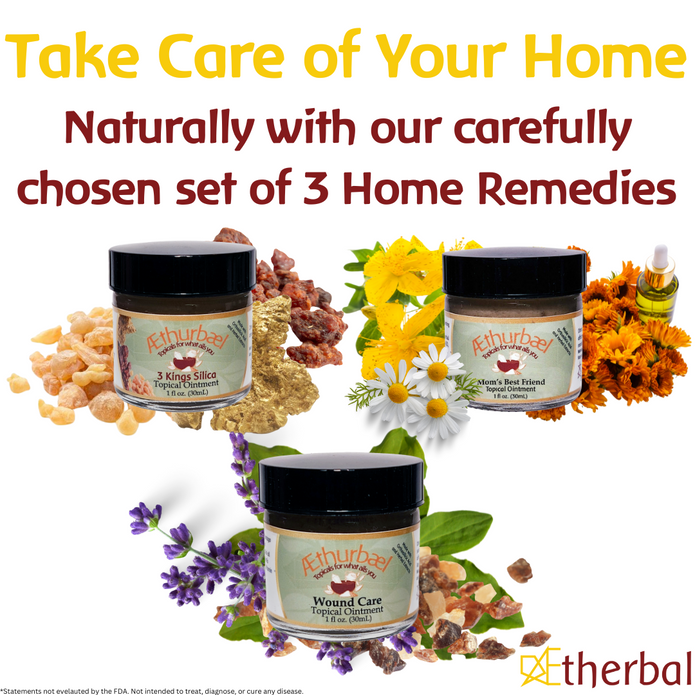 AEtherbal Home Herbal First Aid Kit 1oz jars - 3 pack