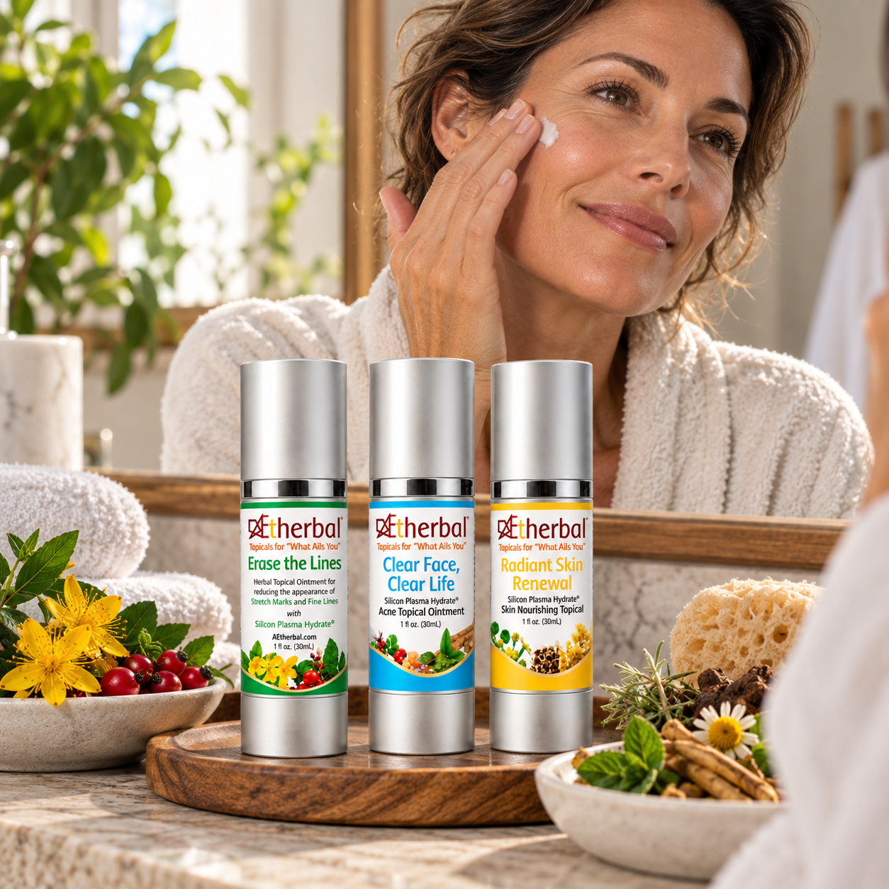 Beauty Renewal Trio - Radiant Skin Renewal, Clear Face Clear Life & Erase the Lines