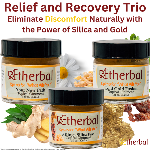 Holiday Relief & Recovery Trio Bundle - 3 Kings Silica Plus, Cold Gold Fusion, & Your New Path